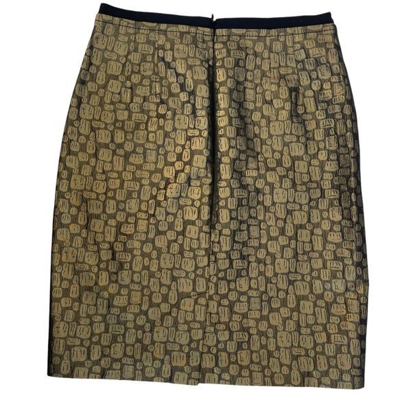 ⭐️FSP⭐️ LOFT‎ Formal Gold Shimmer Lined Skirt - Picture 10 of 14